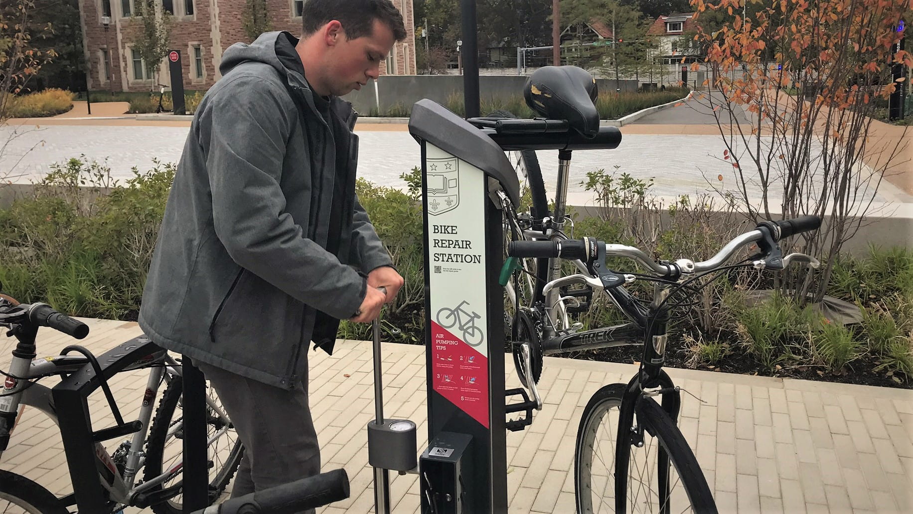 Bike Repair Stations Upgraded on the Danforth Campus